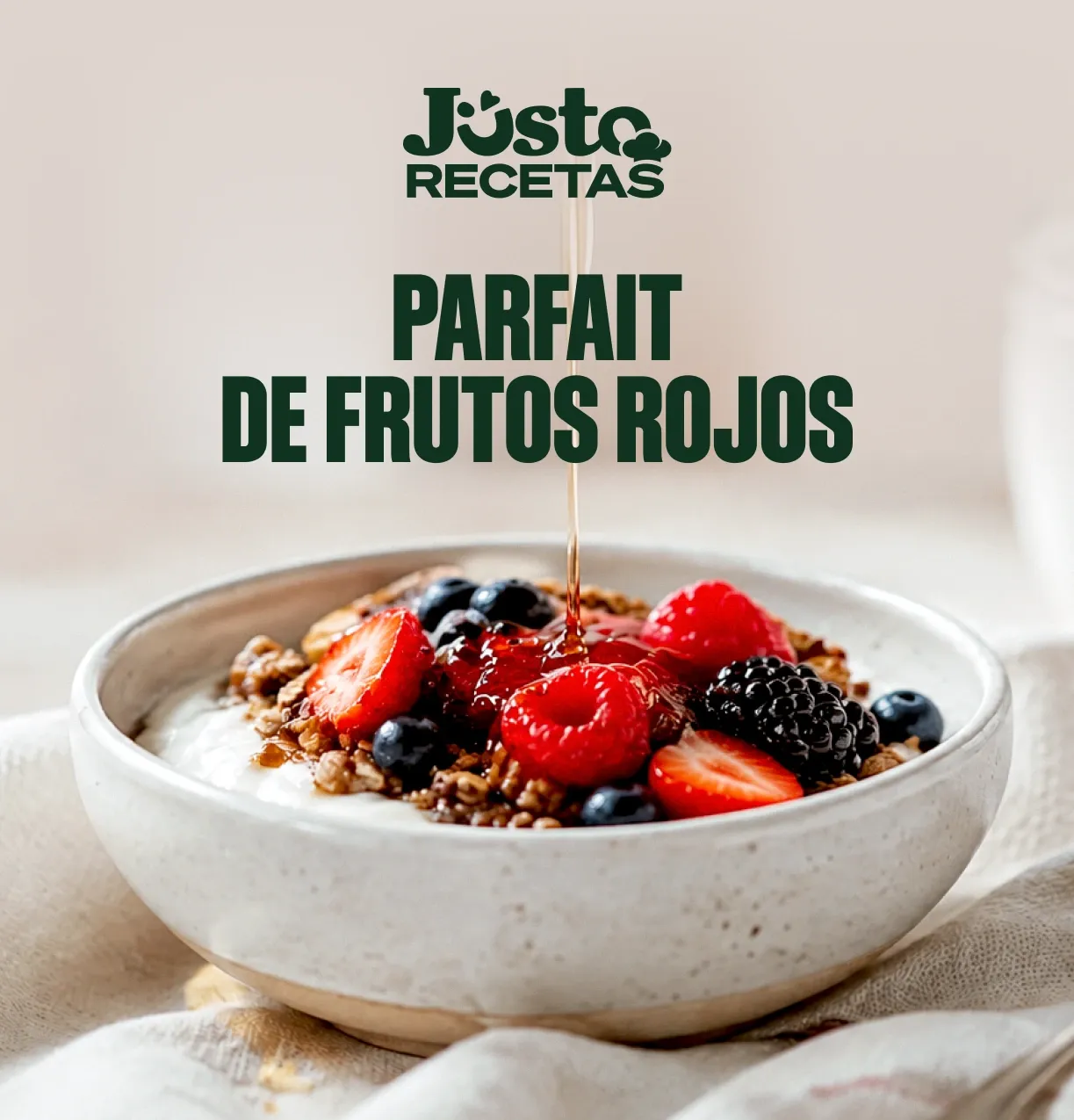 Receta de Parfait de frutos rojos