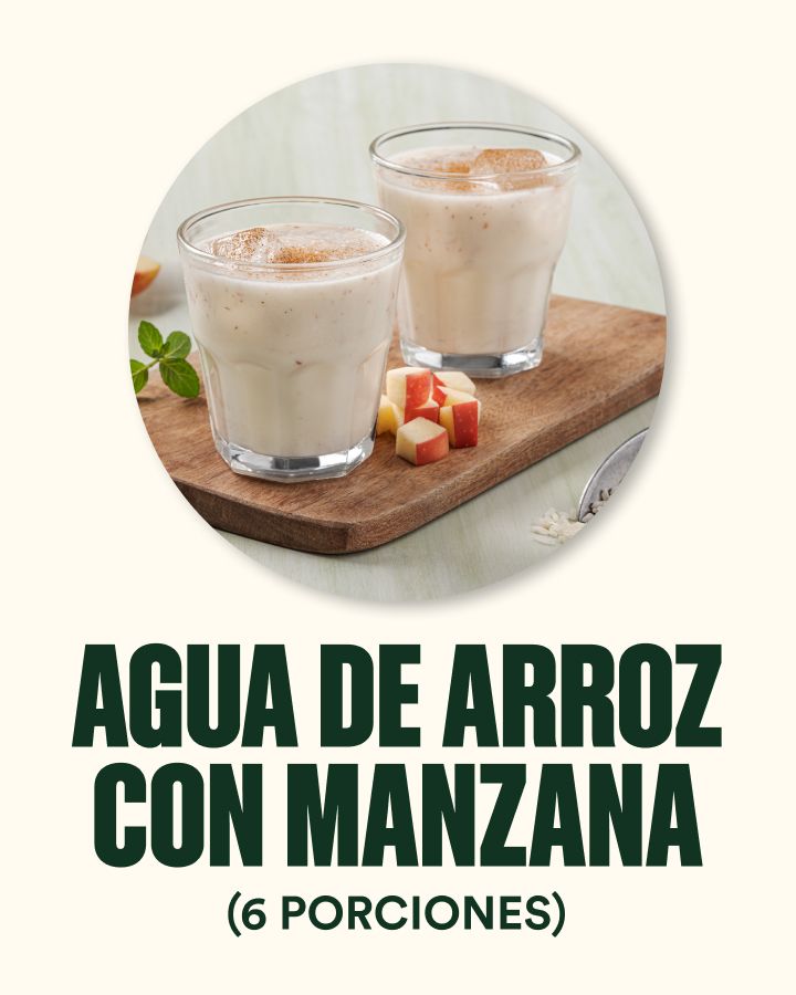 Agua de arroz con manzana