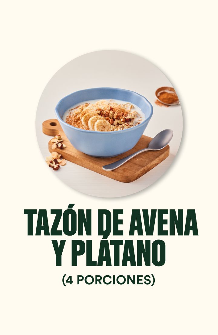 Tazón de avena y plátano.