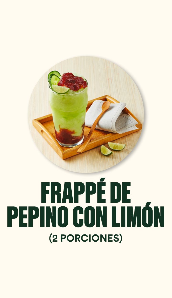 Frappé de pepino con limón. 