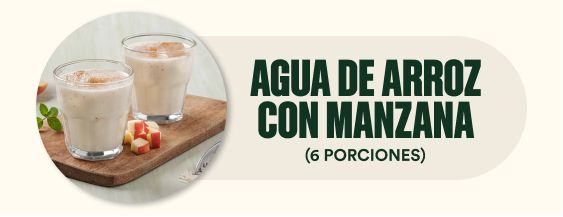 Agua de arroz con manzana