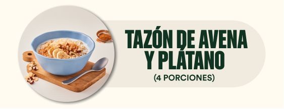Tazón de avena y plátano.
