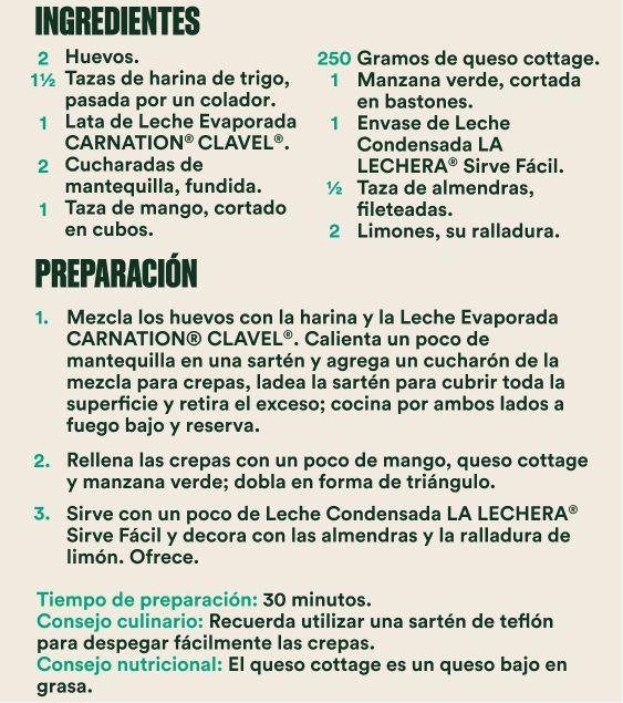 Crepas de fruta preparación