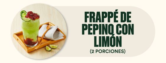 Frappé de pepino con limón. 