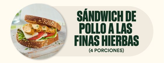 Sandwich de pollo a las finas hierbas.